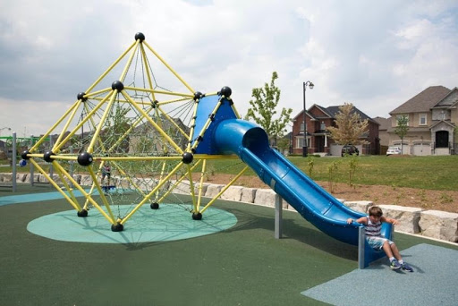 Playground slides also helps to promote social development as children 